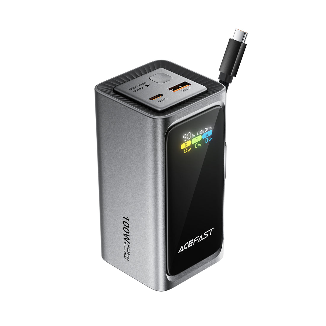 M33 100W Fast Charging Power Bank With Cable and TFT Display 20000mAh