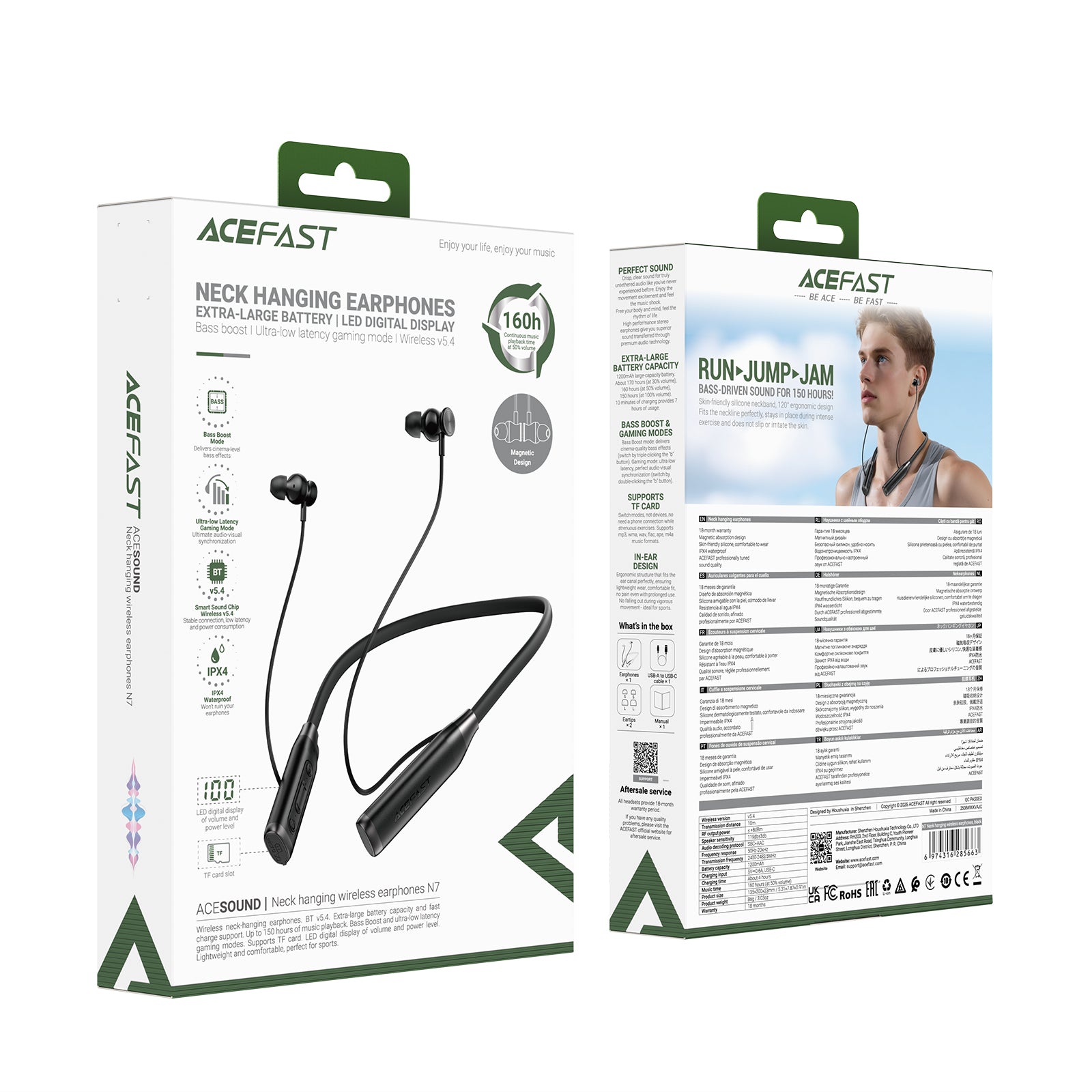 N7 Neck Hanging Wireless Earphones