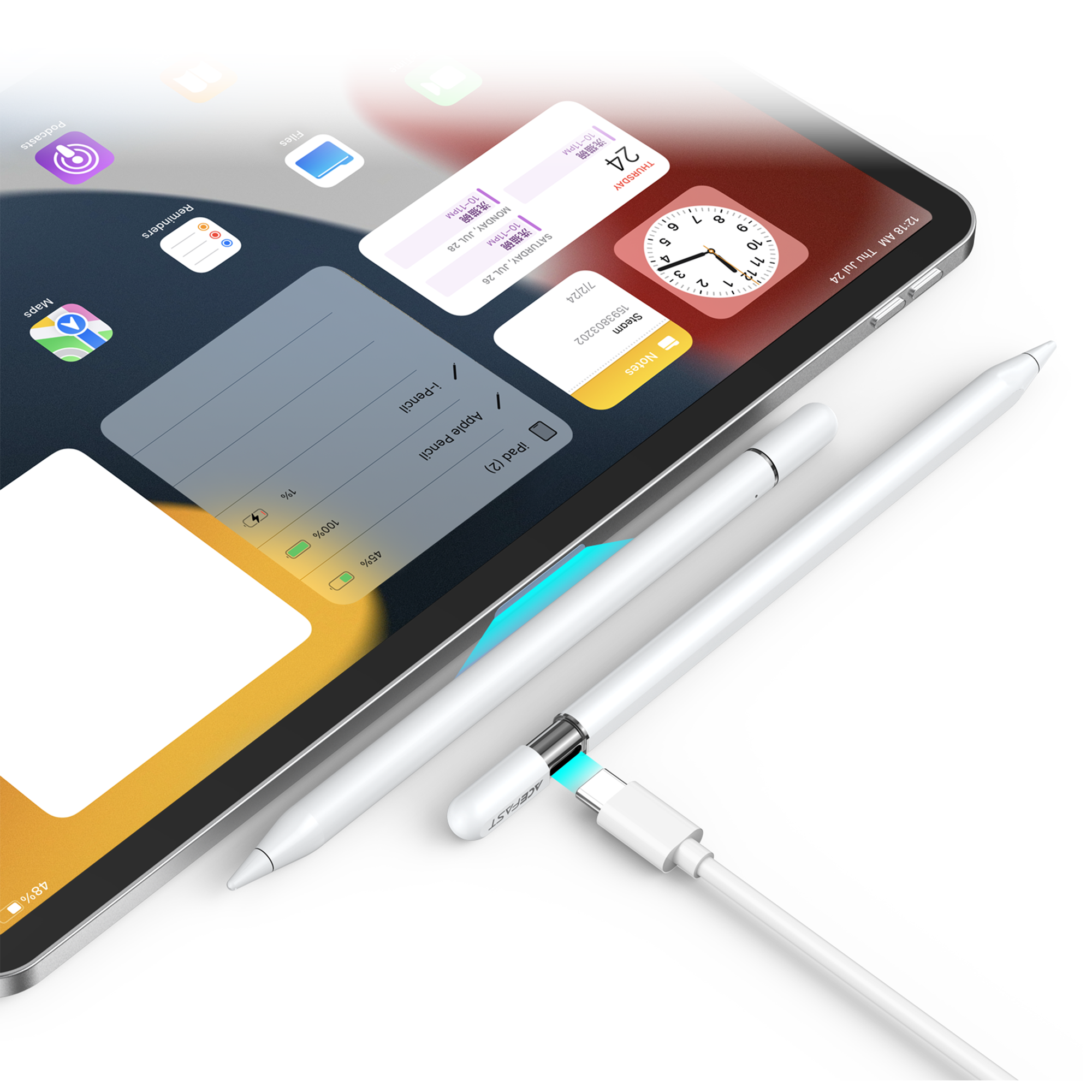V3 Capacitive Pen for iPad With Wireless Charging