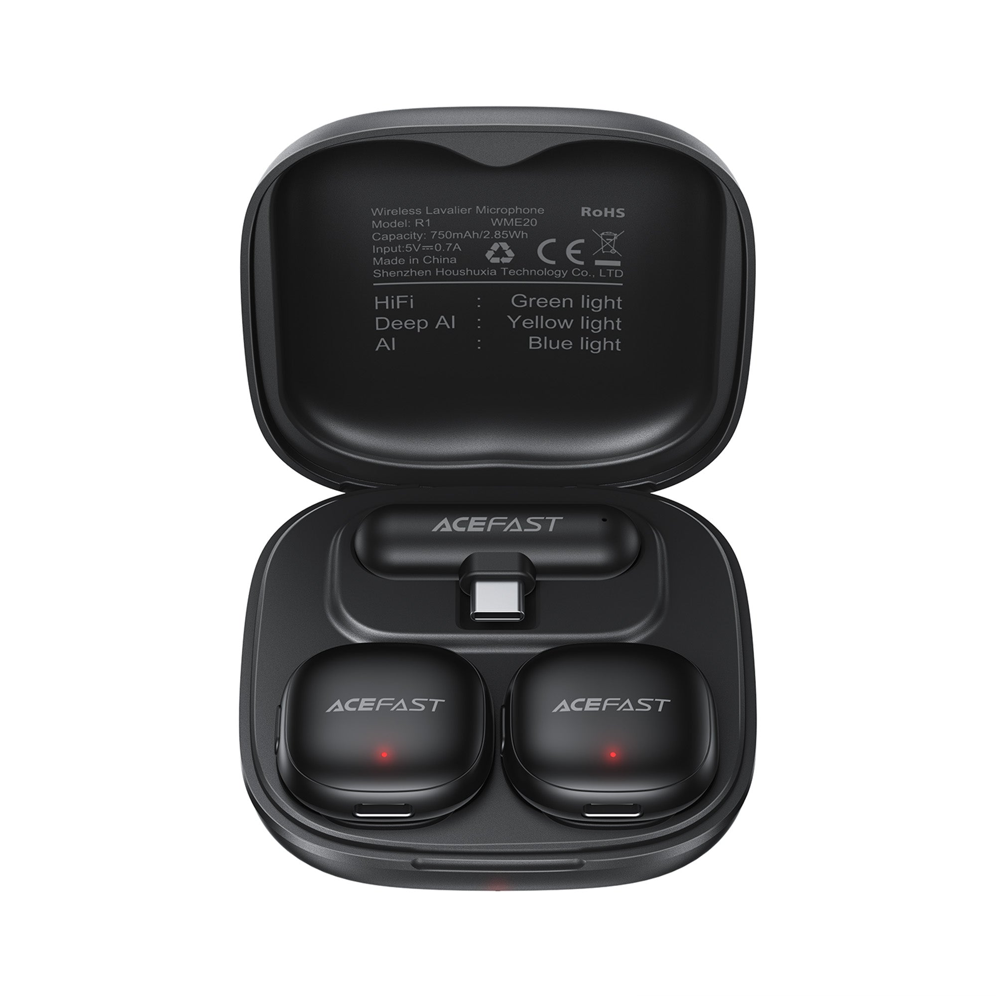 Wireless Lavalier Microphones R1 | Two HD microphones with receiver and charging case