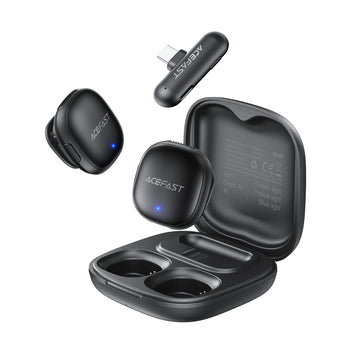 Wireless Lavalier Microphones R1 | Two HD microphones with receiver and charging case