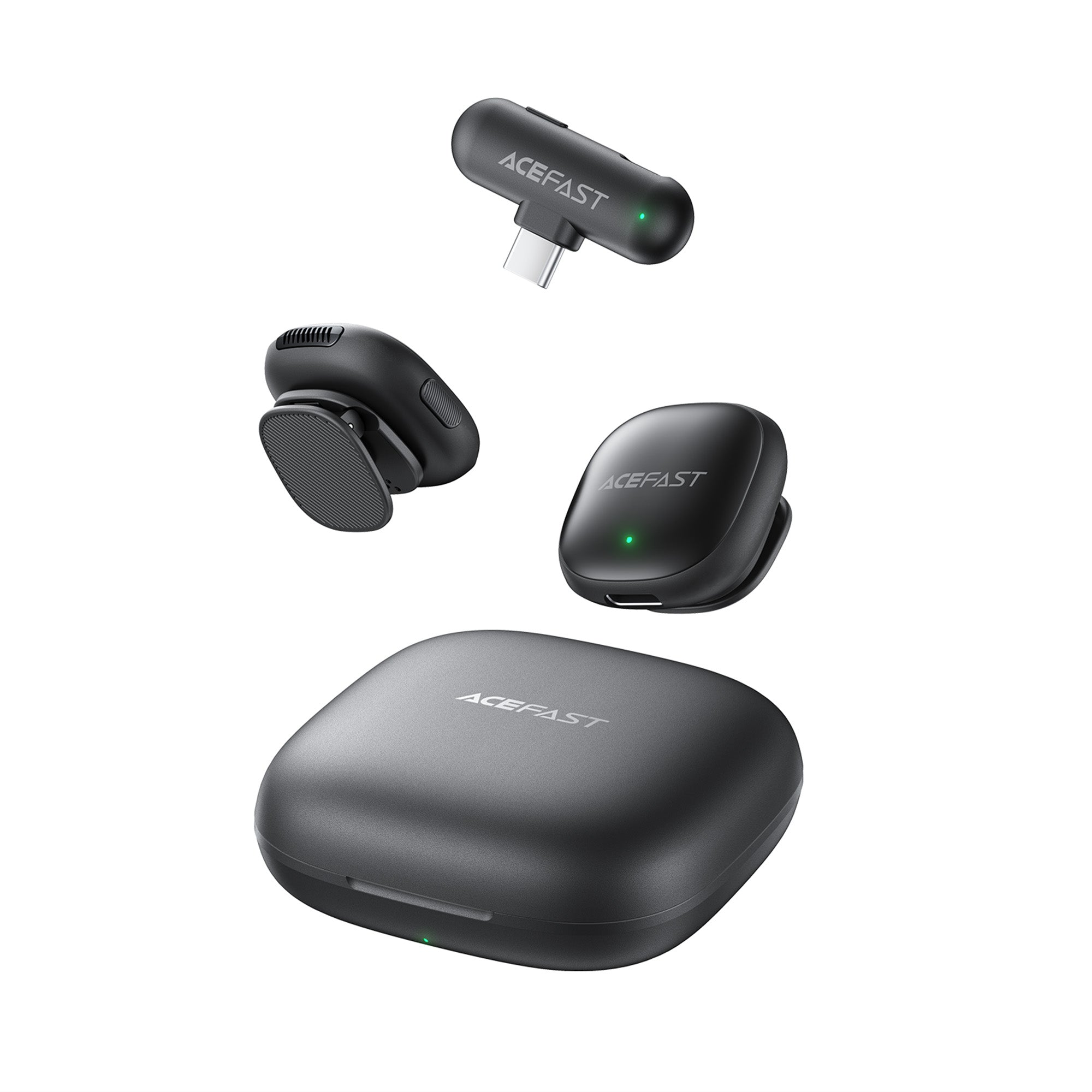 Wireless Lavalier Microphones R1 | Two HD microphones with receiver and charging case