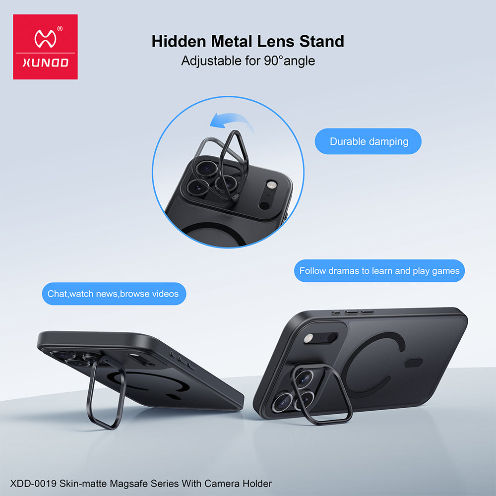 XDD-0019  Skin-Matte Magsafe Series With Camera Holder for iPhone 17 Series