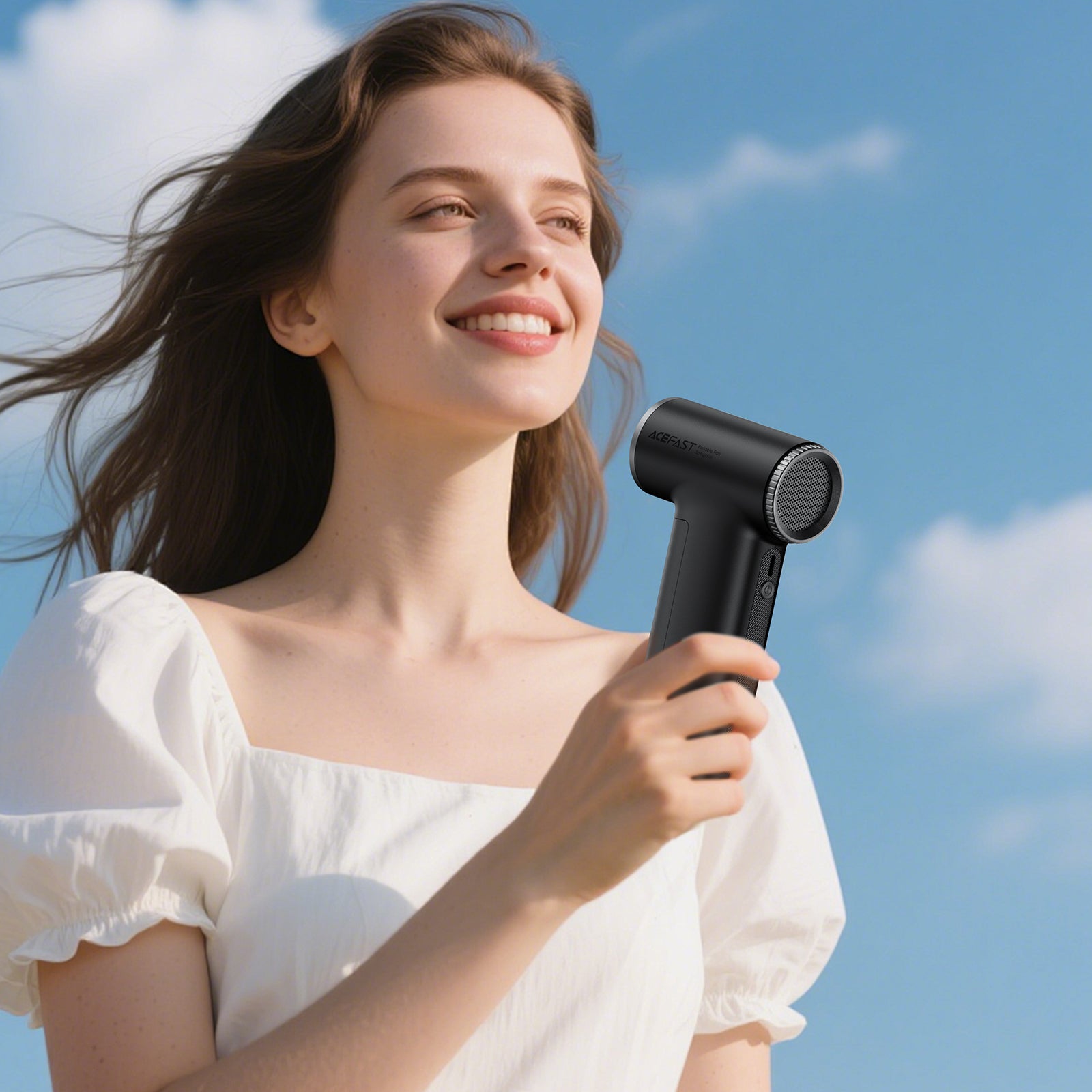YF4 Powerful Handheld Fan With Digital Display
