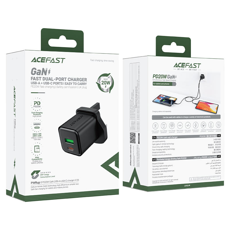 Acefast A126 Pd 20w Gang  Usb-A+Usb-C