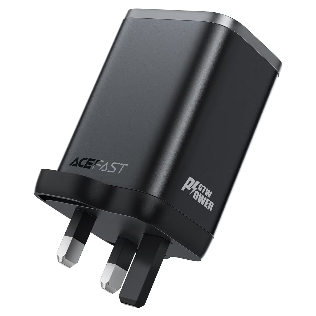 A138 PD67W GaN charger (2*USB-C+USB-A) with retractable cable,black(UK)
