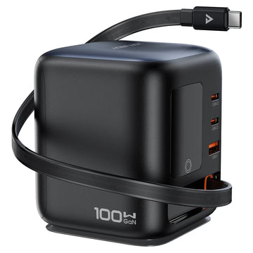 Z10 100W GaN Desktop Charger With Telescopic Cable and Smart TFT Display (UK)