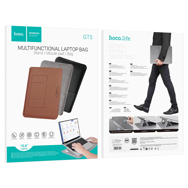 Hoco. GT5, Multifunctional Laptop Bag, for 14‑inch / 15.6‑inch Laptops, for Travel or Daily Use